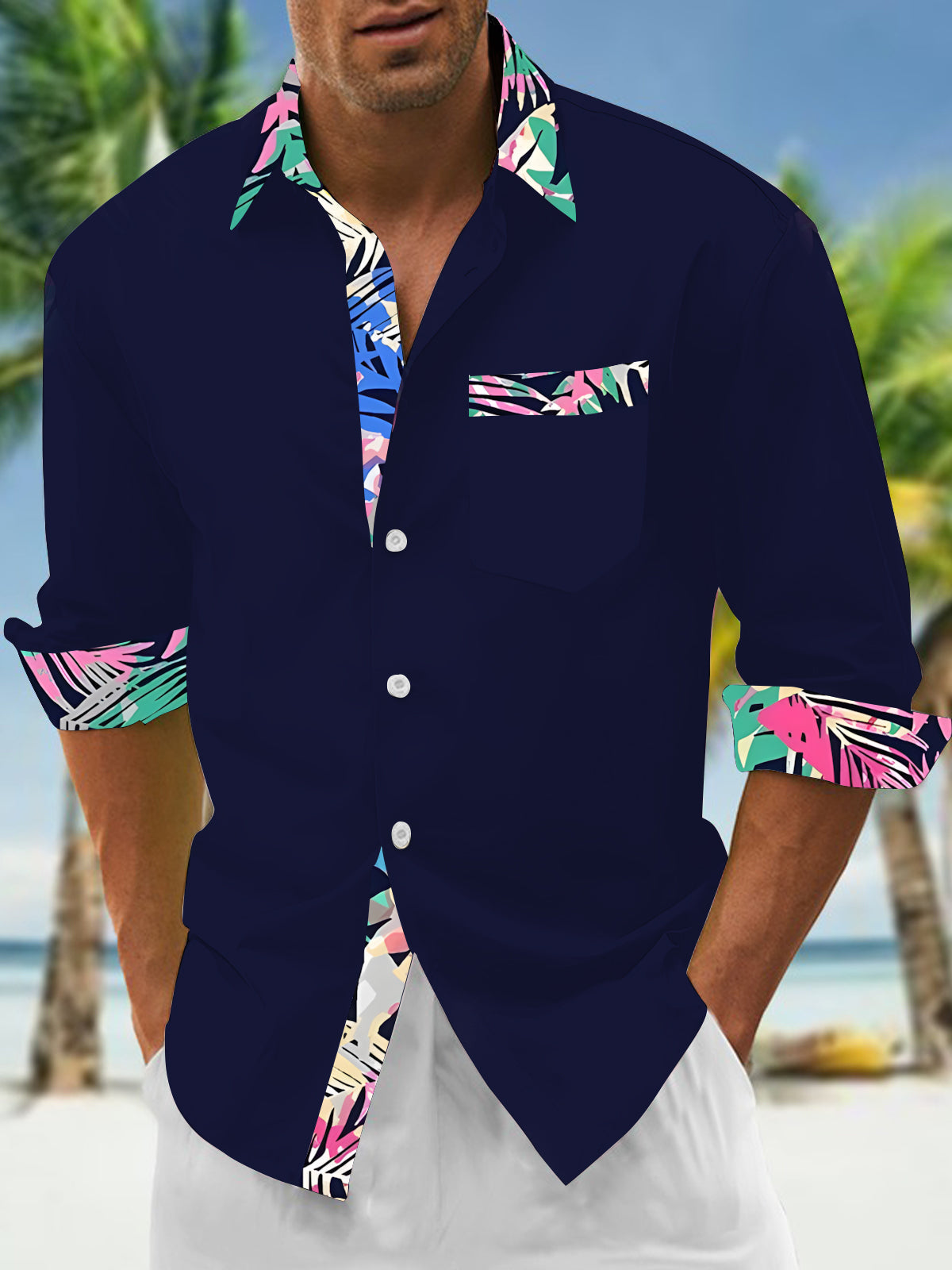 men's shirt front view