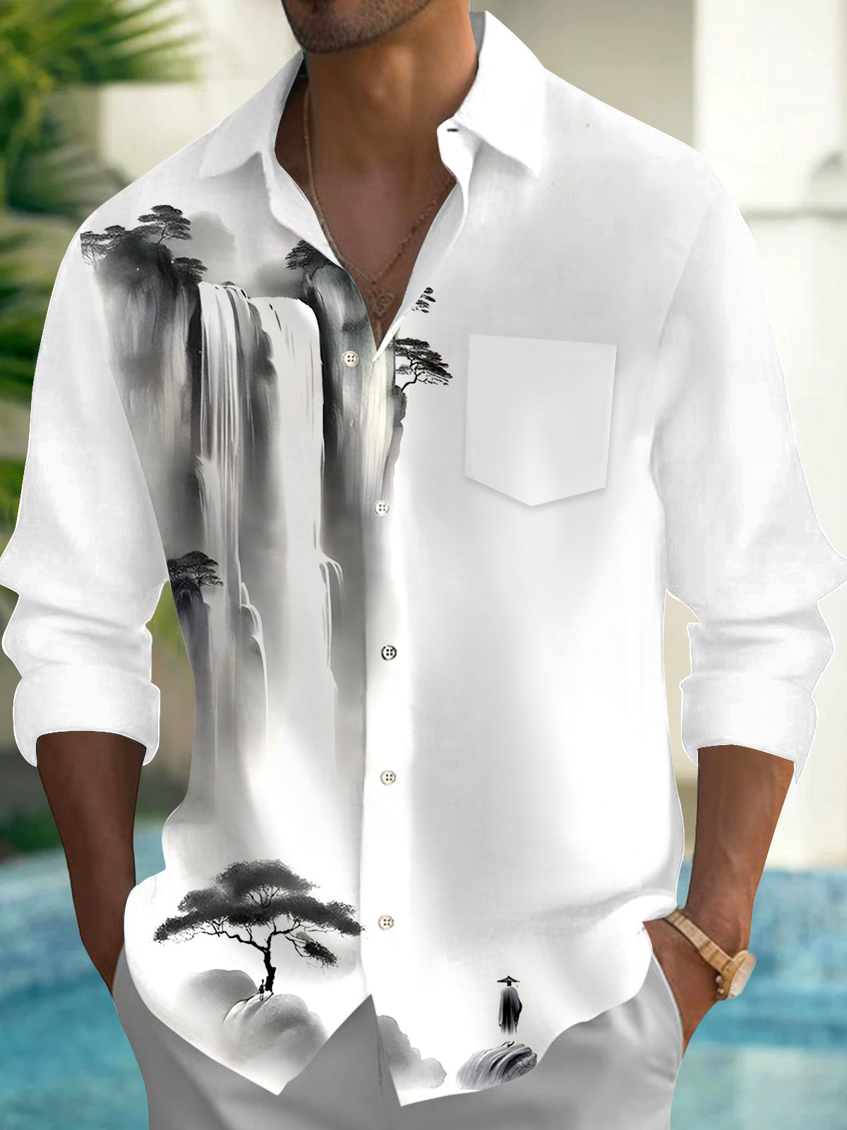 men's shirt front view