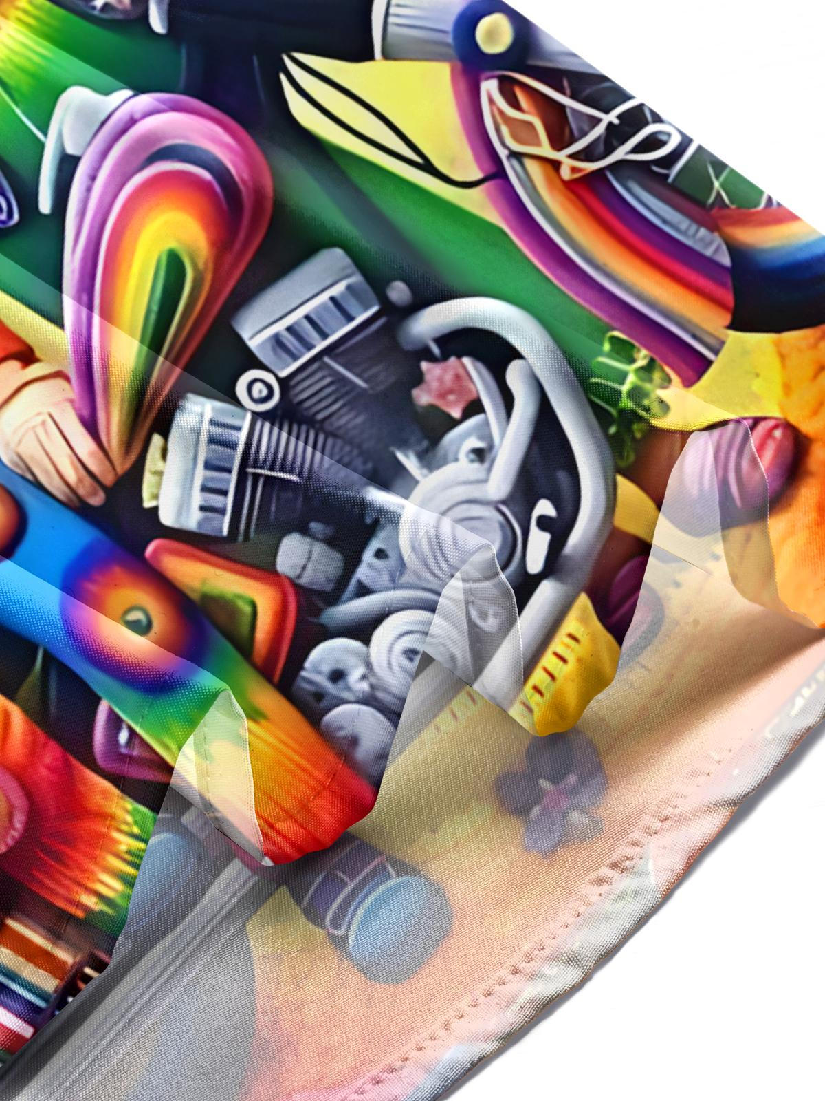 men's art print shirt summer vacation