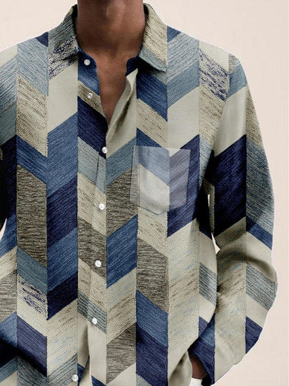 men's retro style shirt back view