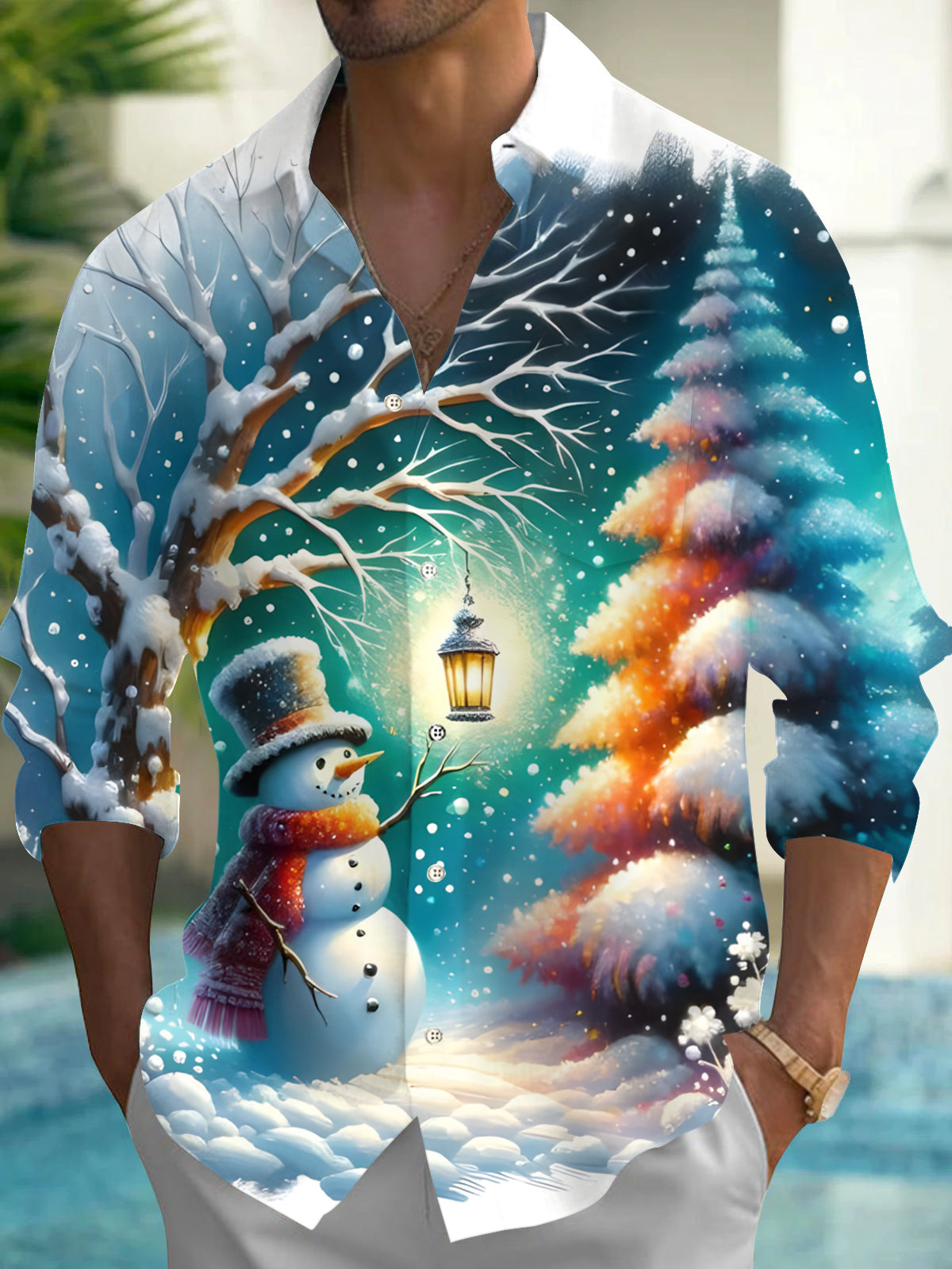 men's shirt front view