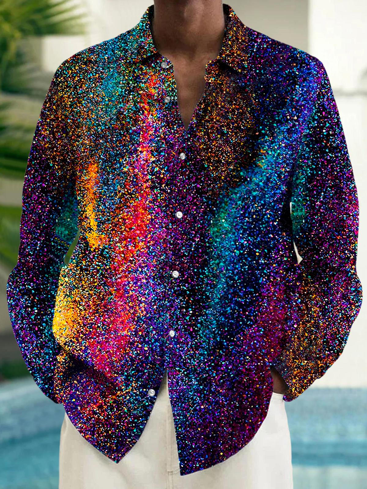 men's tie dye shirt front view