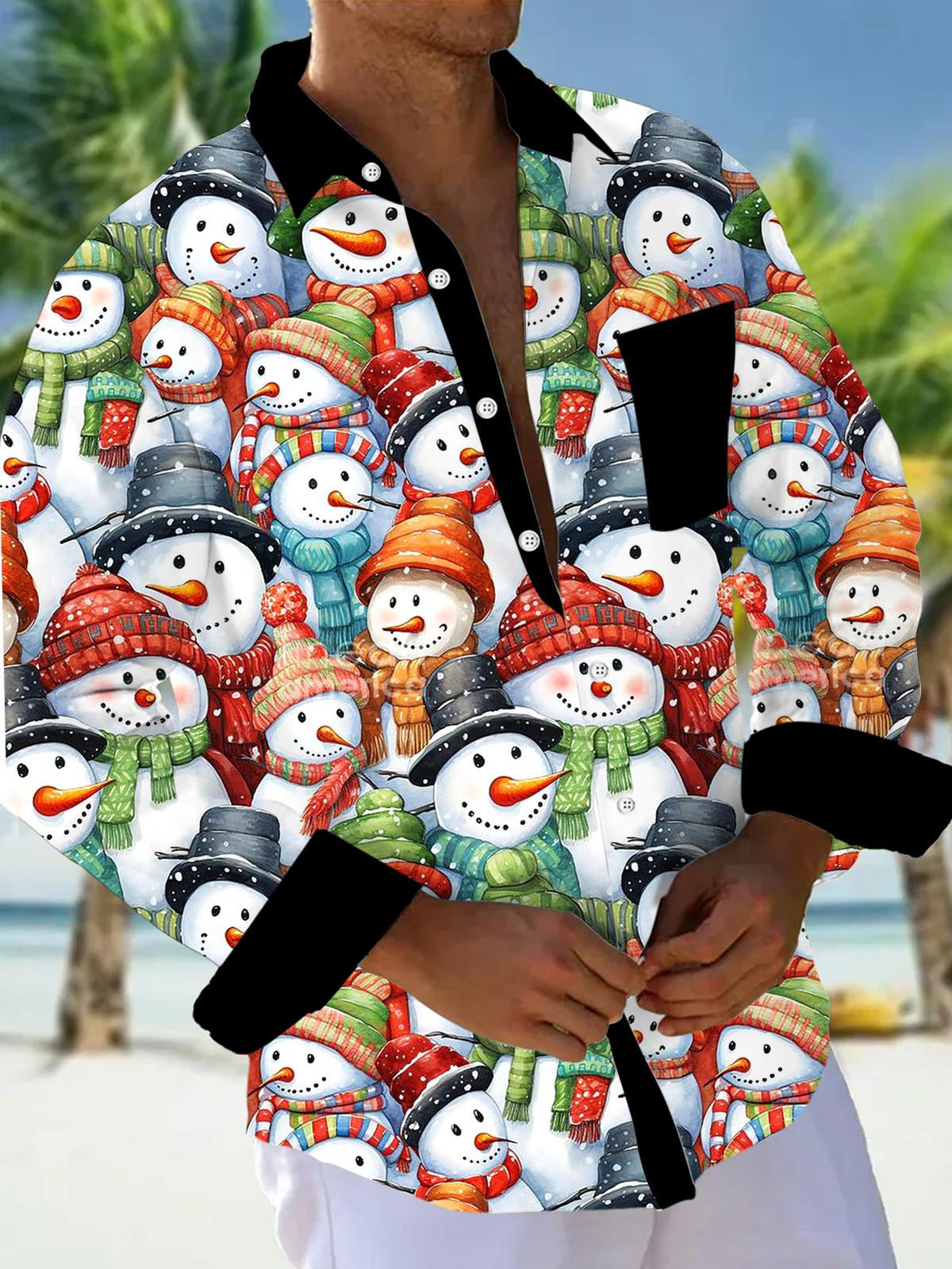 men's Christmas shirt front view holiday party