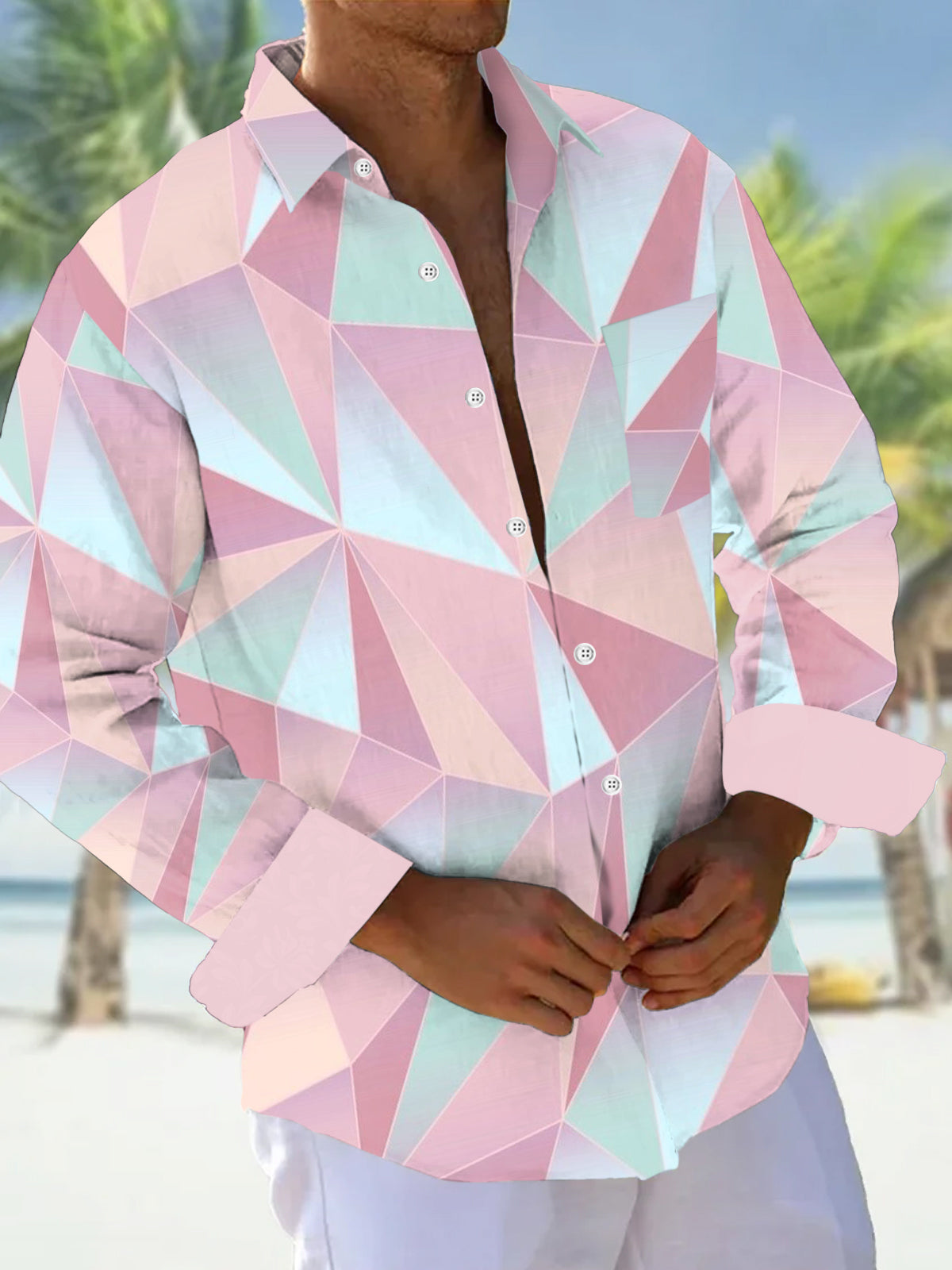 men's shirt front view