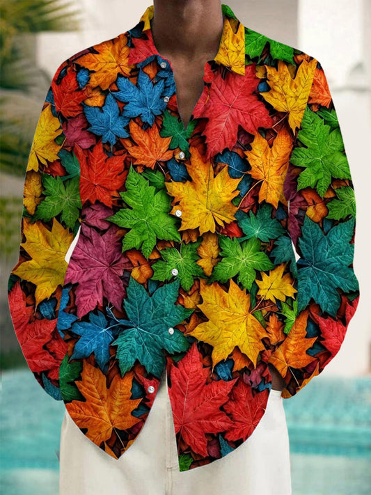 men's map print shirt front view