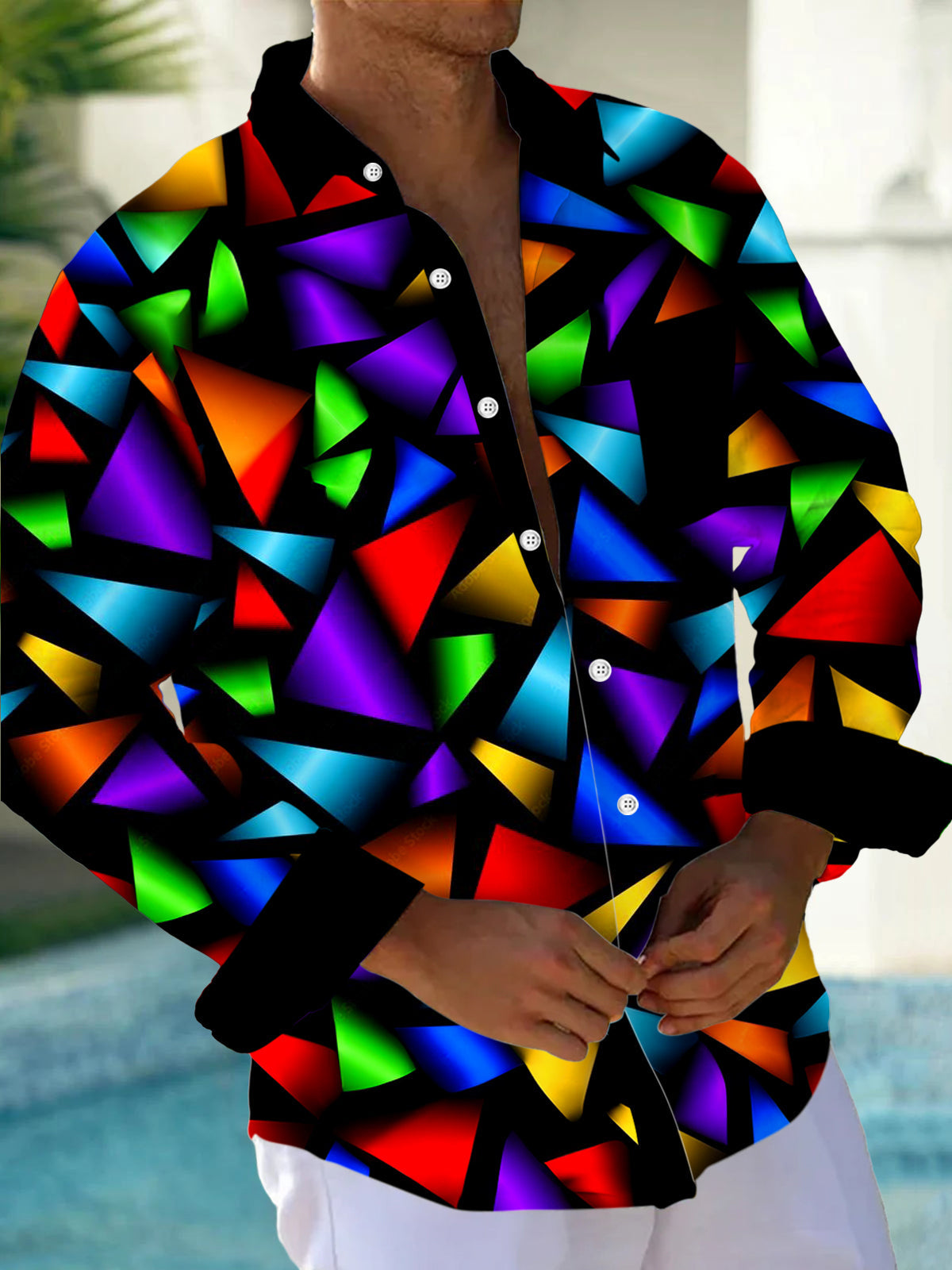 men's shirt front view