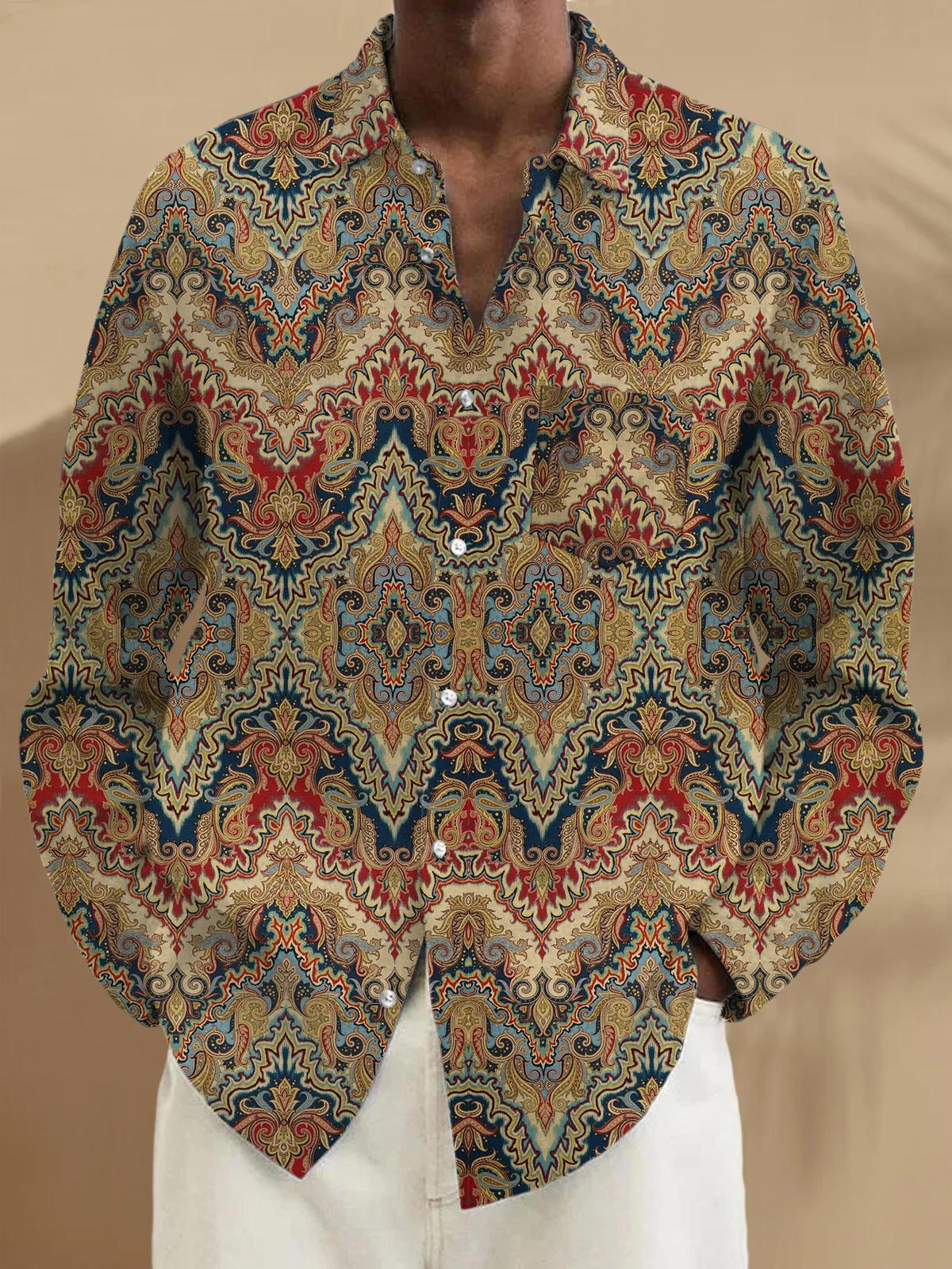 men's vintage style shirt front view
