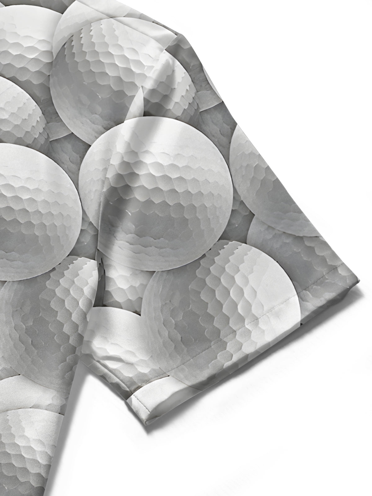 Adaychic Men's Graphic 3D Golf Ball Pattern Print Short Sleeve Button Down Shirt with Chest Pocket