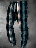 Adaychic Men's Printed Abstract Wavy Vertical Stripes Print Pants