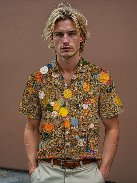 Geometry Men's Pocket Short Sleeve Shirts